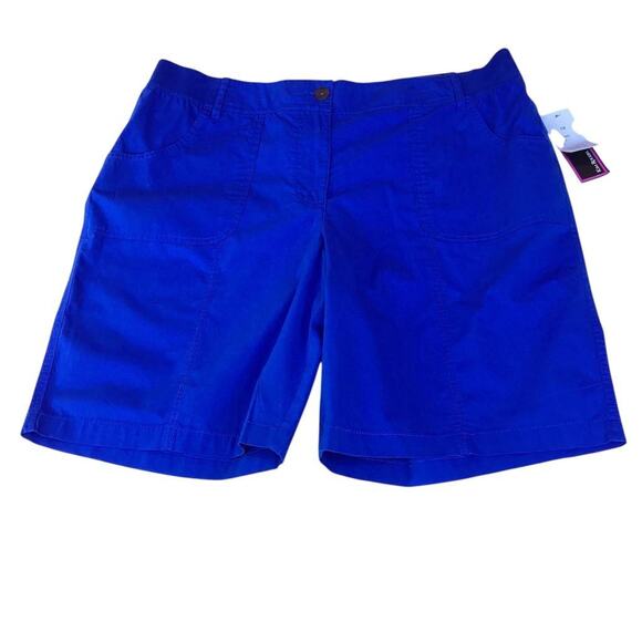 Kim Rogers Pants - KIM ROGERS Women's Blue Comfort Waist Shorts Size 18 Casual Summer